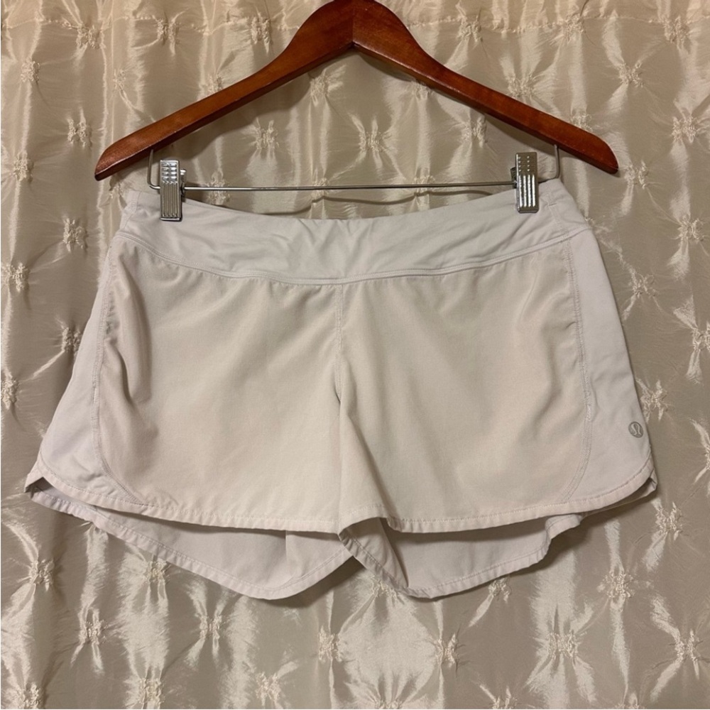 Lululemon White Athletic Shorts